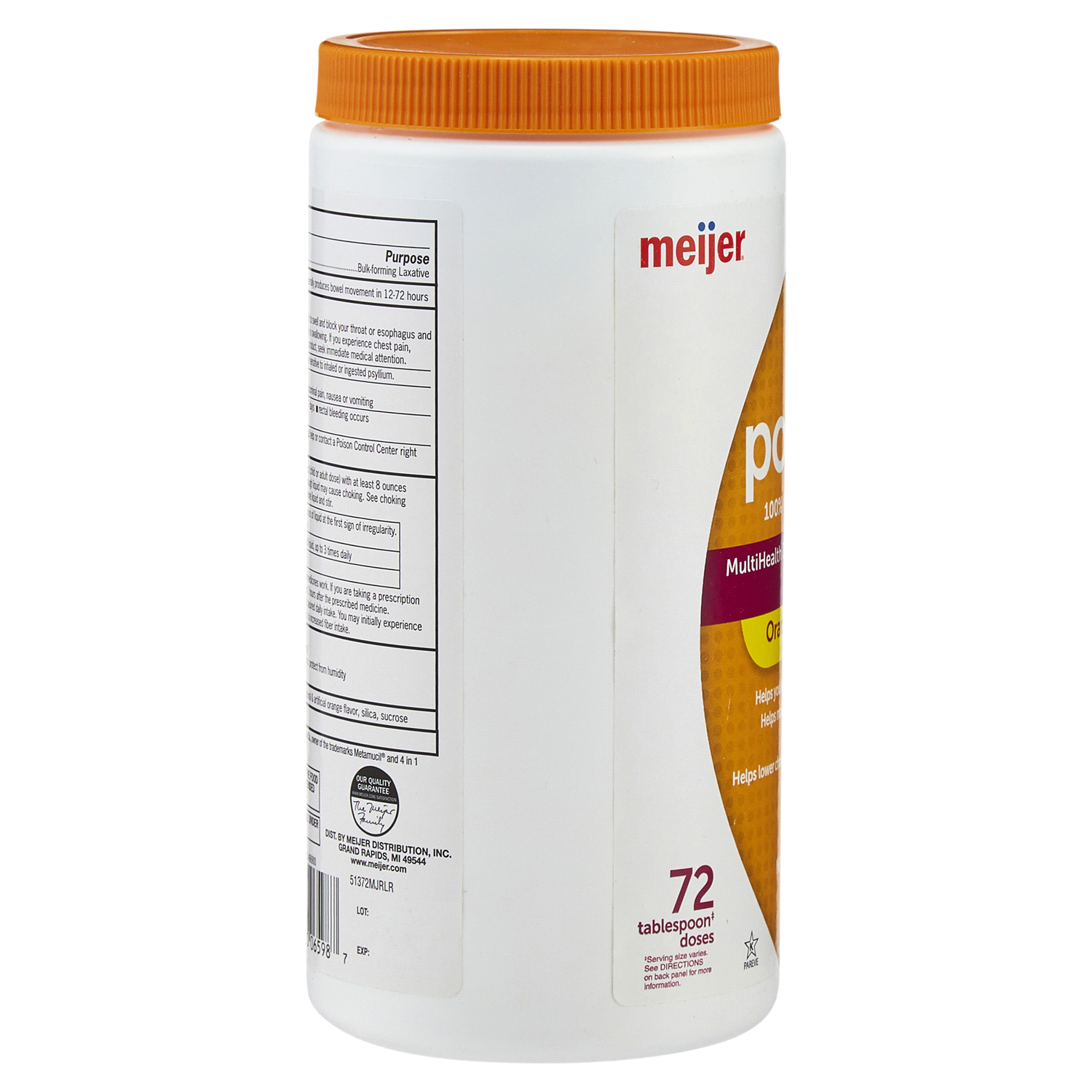 slide 2 of 5, Meijer Natural Fiber Therapy, Orange Smooth, 30.4 oz