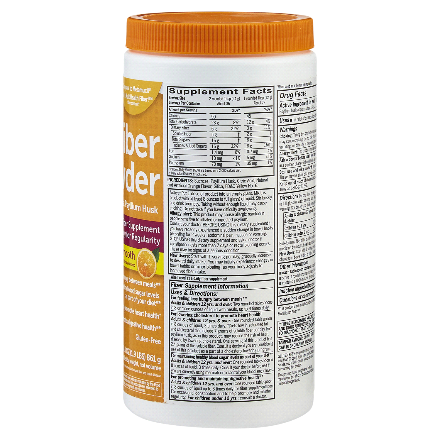 slide 3 of 5, Meijer Natural Fiber Therapy, Orange Smooth, 30.4 oz