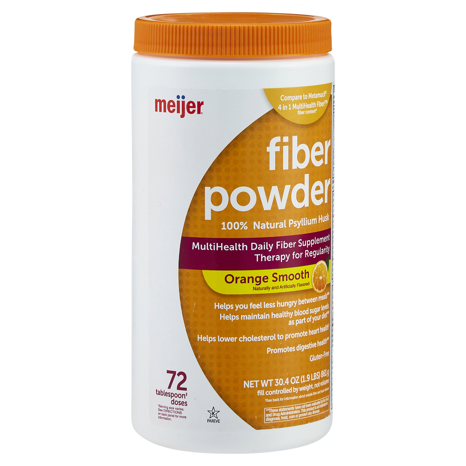 slide 4 of 5, Meijer Natural Fiber Therapy, Orange Smooth, 30.4 oz