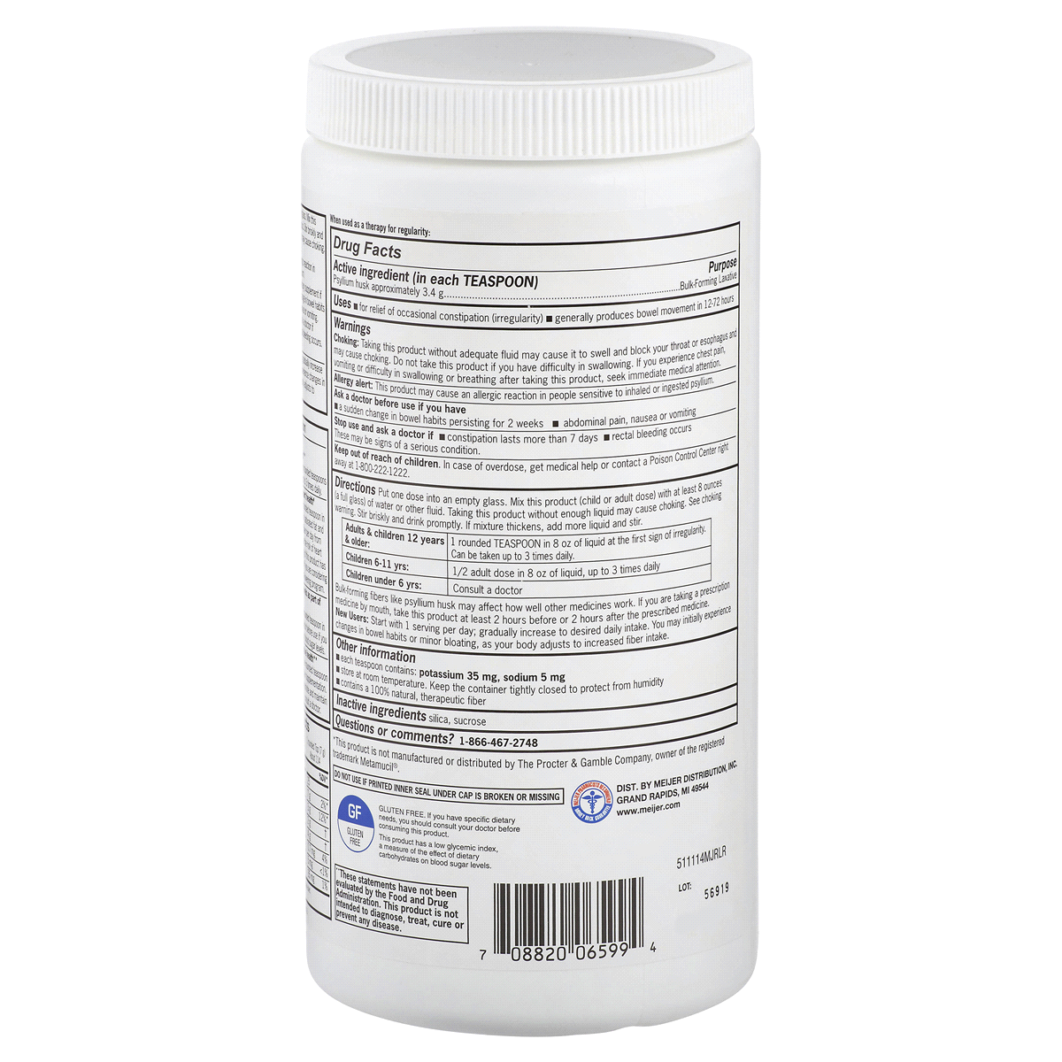slide 3 of 3, Meijer Natural Fiber Therapy Original Coarse, 29 oz