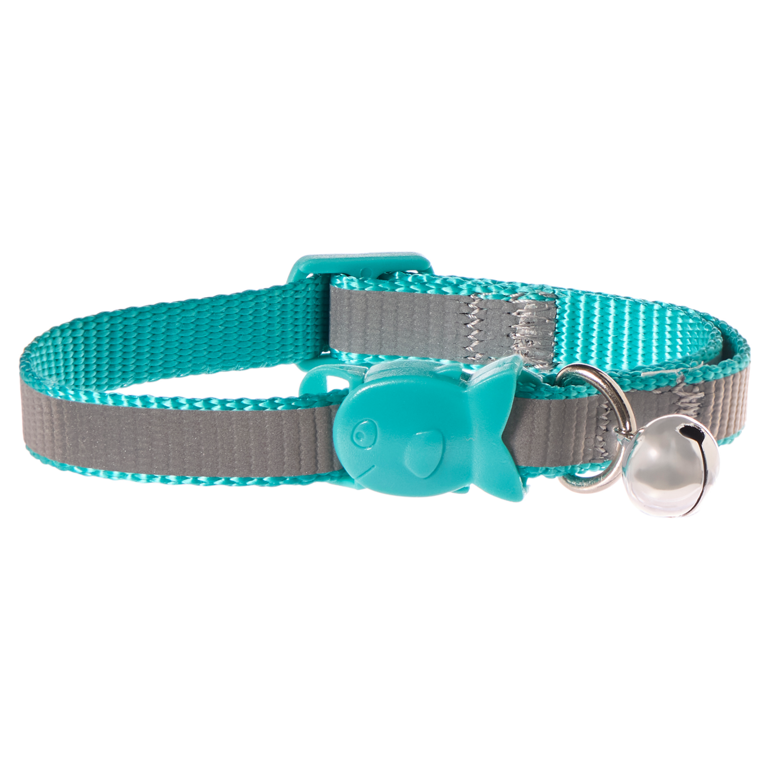slide 4 of 4, Meijer Cat Reflective Collar Teal, One Size