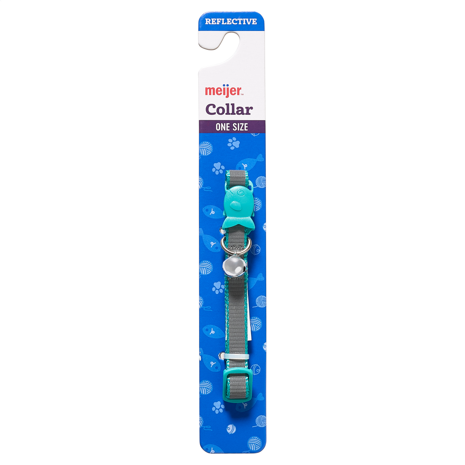 slide 1 of 4, Meijer Cat Reflective Collar Teal, One Size