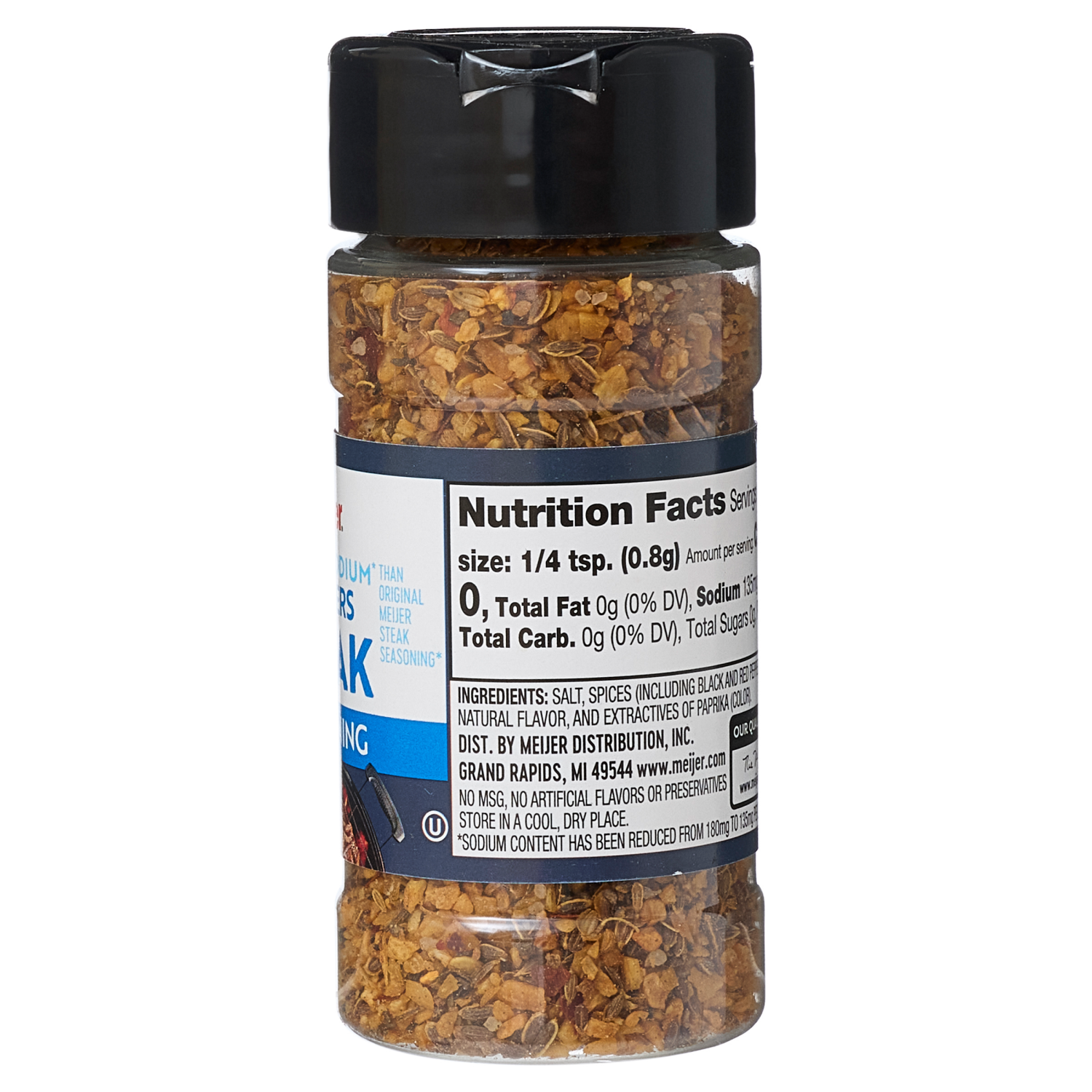 slide 3 of 3, Meijer Grillers 25% Less Sodium Steak Seasoning, 3.4 oz