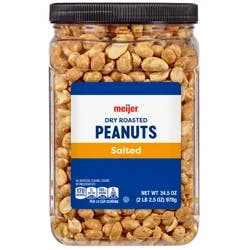 Meijer Salted Dry Roasted Peanuts - 34.5 oz