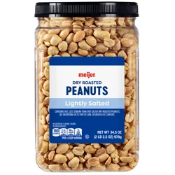Meijer Lightly Salted Dry Roasted Peanuts - 34.5 oz