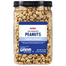 Meijer Lightly Salted Dry Roasted Peanuts - 34.5 oz