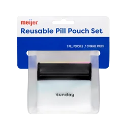 Reusable Pill Pouch Set W/days Of The Week