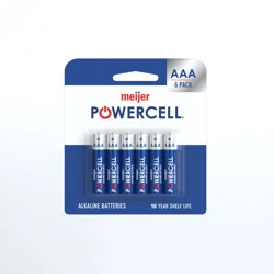 Meijer Powercell Alkaline Battery AAA