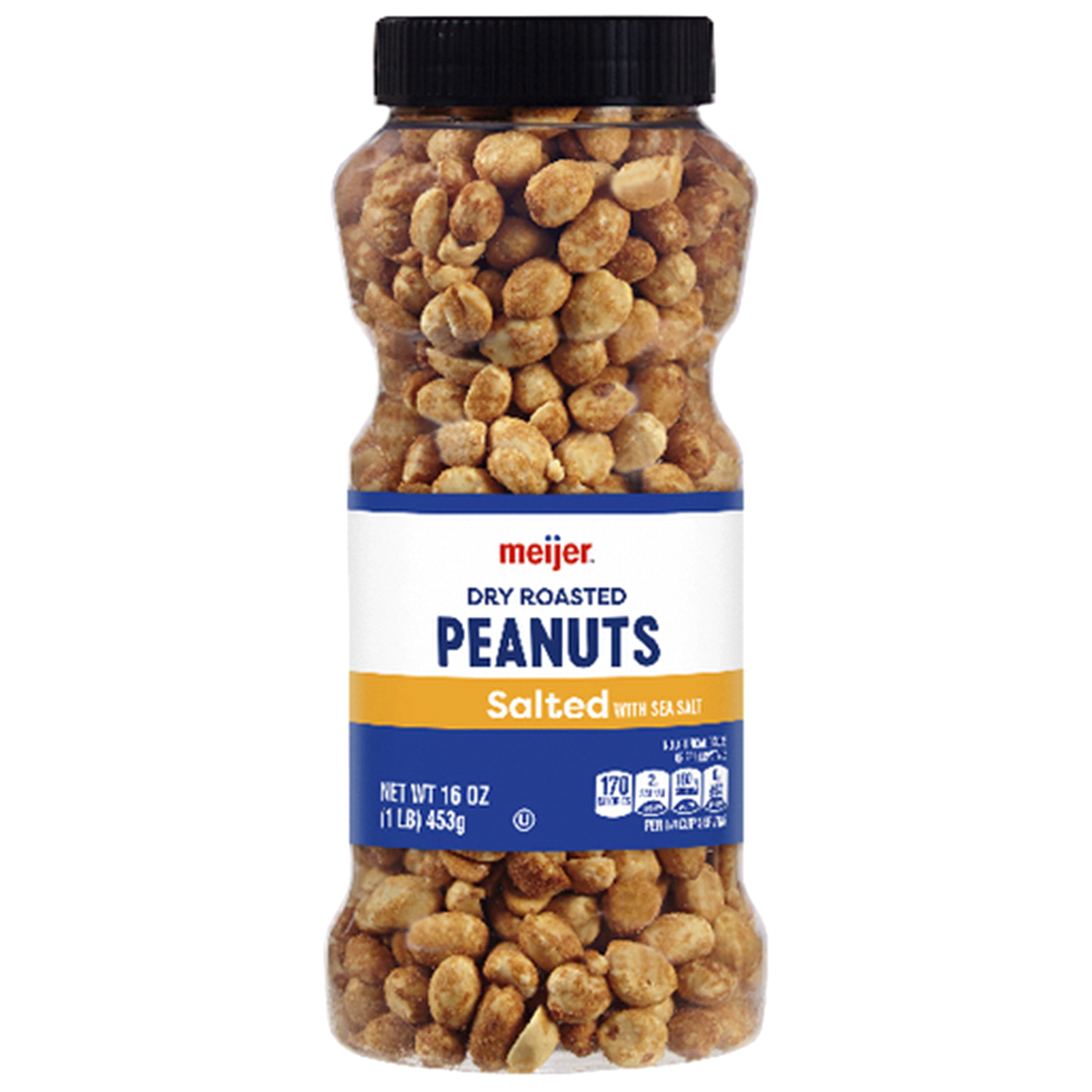 slide 1 of 5, Meijer Salted Dry Roasted Peanuts, 16 oz