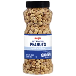 Meijer Lightly Salted Dry Roasted Peanuts, 16 oz