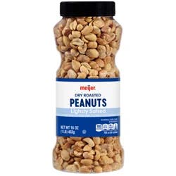 Meijer Lightly Salted Dry Roasted Peanuts, 16 oz