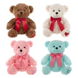 Meijer Corporate Seasonal Meijer Valentine Sitting Teddy 10.5inch 4 Asrt