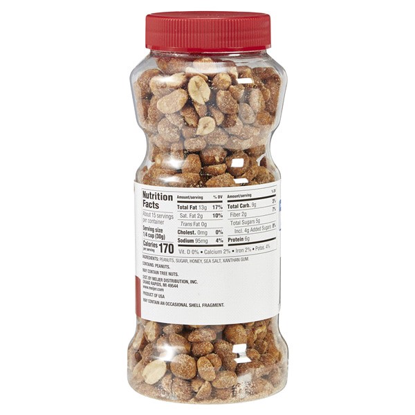slide 2 of 5, Meijer Honey Roasted Dry Roasted Peanuts, 16 oz