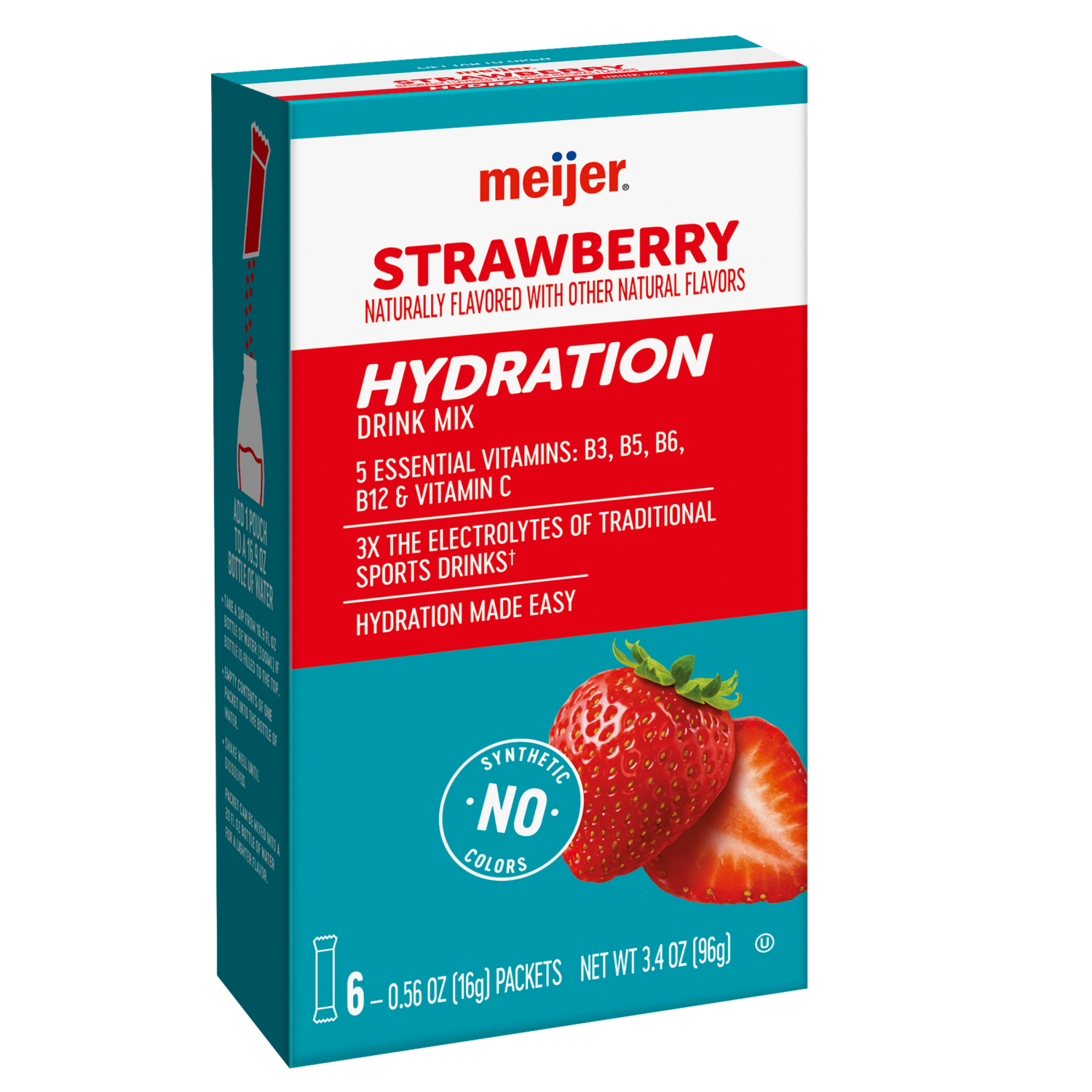 slide 6 of 8, Meijer Strawberry Hydration Drink Mix- 6 ct, 6 ct