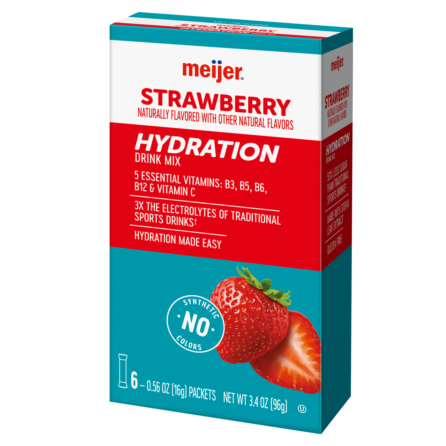 slide 7 of 8, Meijer Strawberry Hydration Drink Mix- 6 ct, 6 ct
