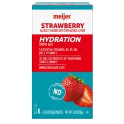 Meijer Strawberry Hydration Drink Mix- 6 ct