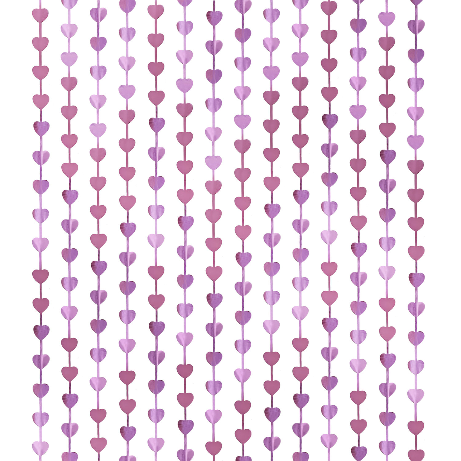 slide 3 of 3, Meijer Corporate Seasonal MJR Valentine Heart Foil Curtain, 78.75 in