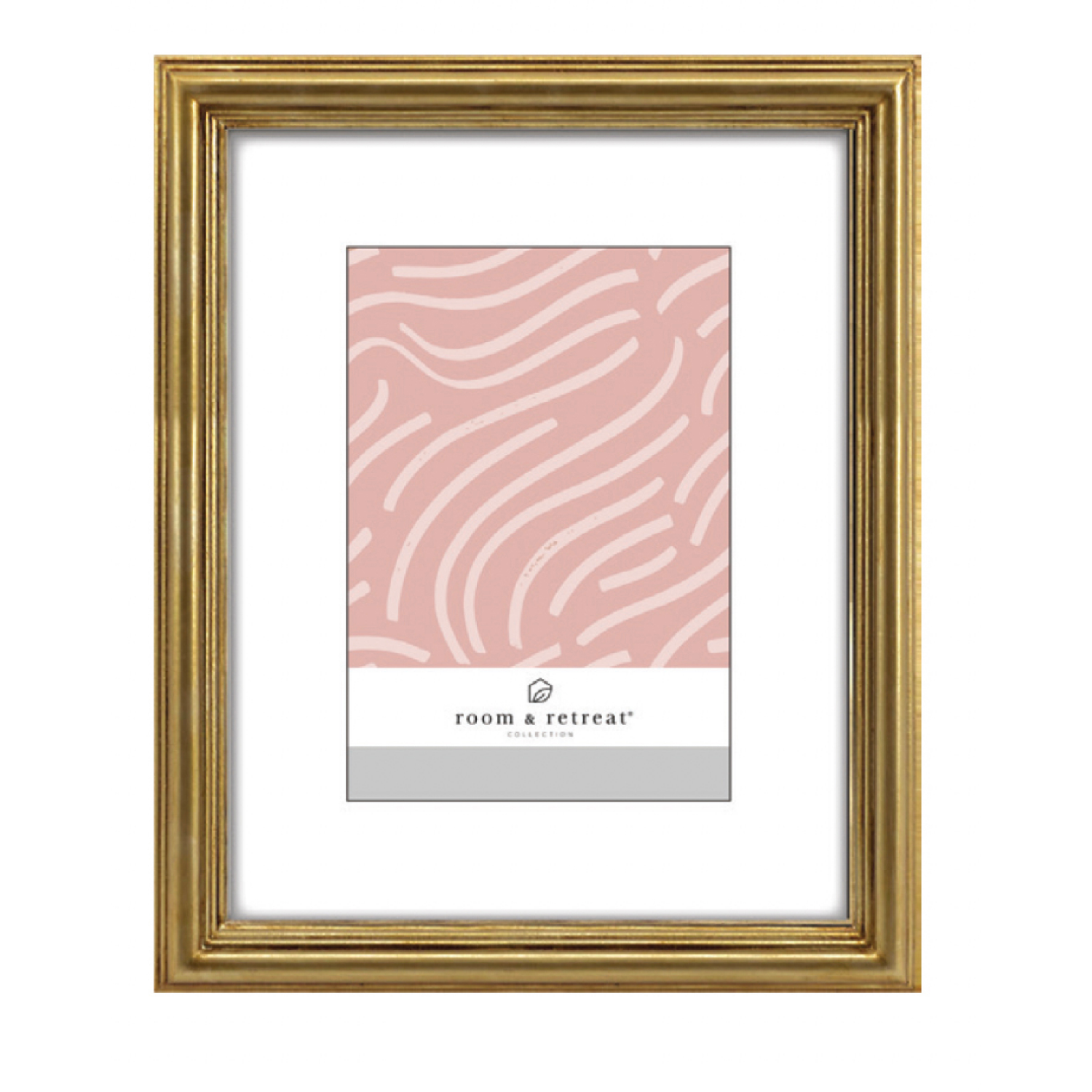 slide 1 of 1, ROOM & RETREAT Room and Retreat Tabletop White And Gold Frame 8X10, 1 ct