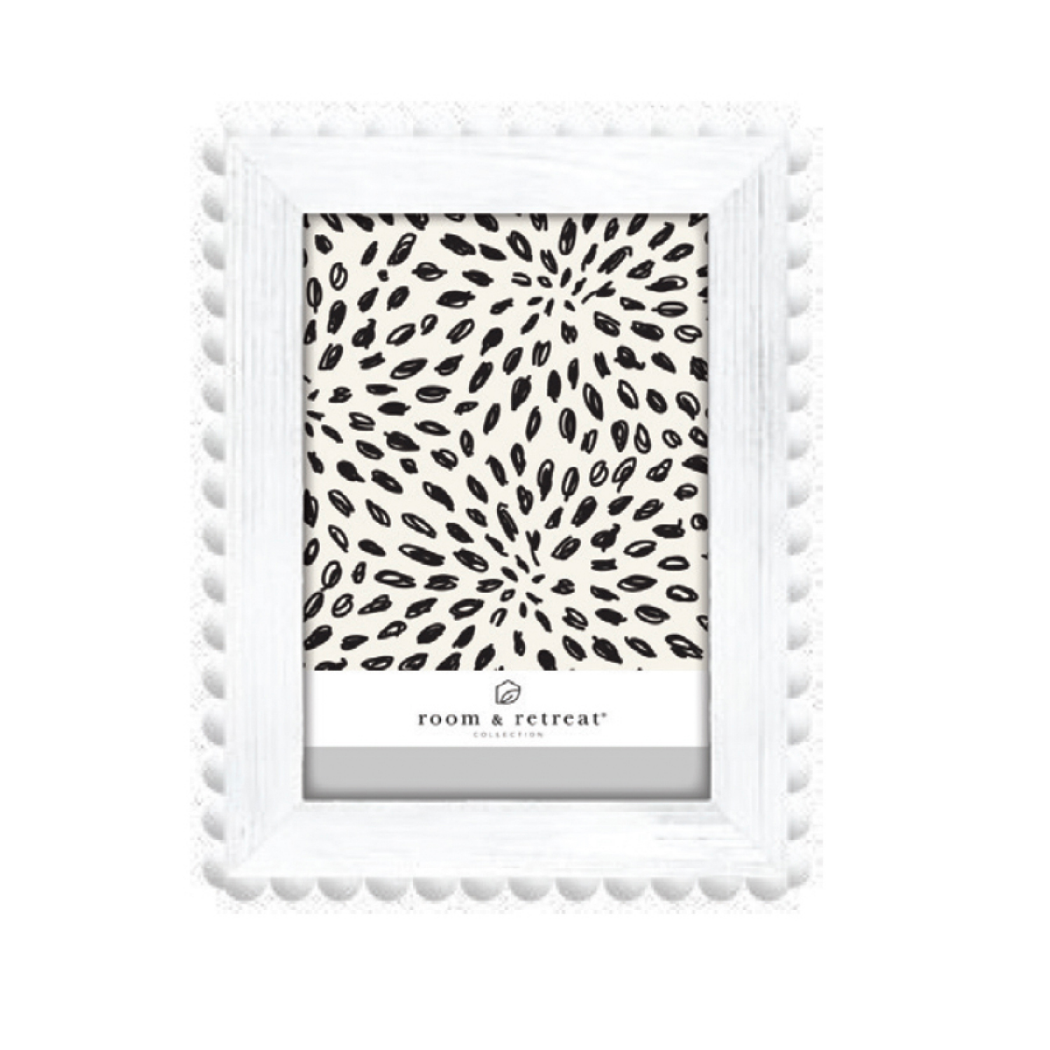 slide 1 of 1, ROOM & RETREAT Room and Retreat Tabletop White Beaded Edge Frame 5X7, 1 ct