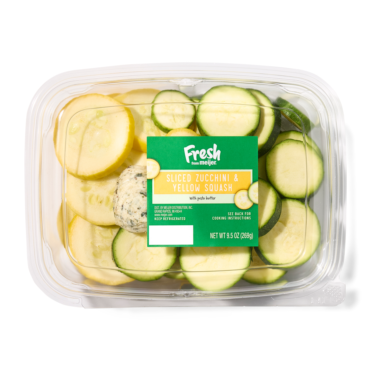 slide 1 of 3, Fresh from Meijer Zucchini and Squash with Pesto Butter 9.5 oz., 9.5 oz