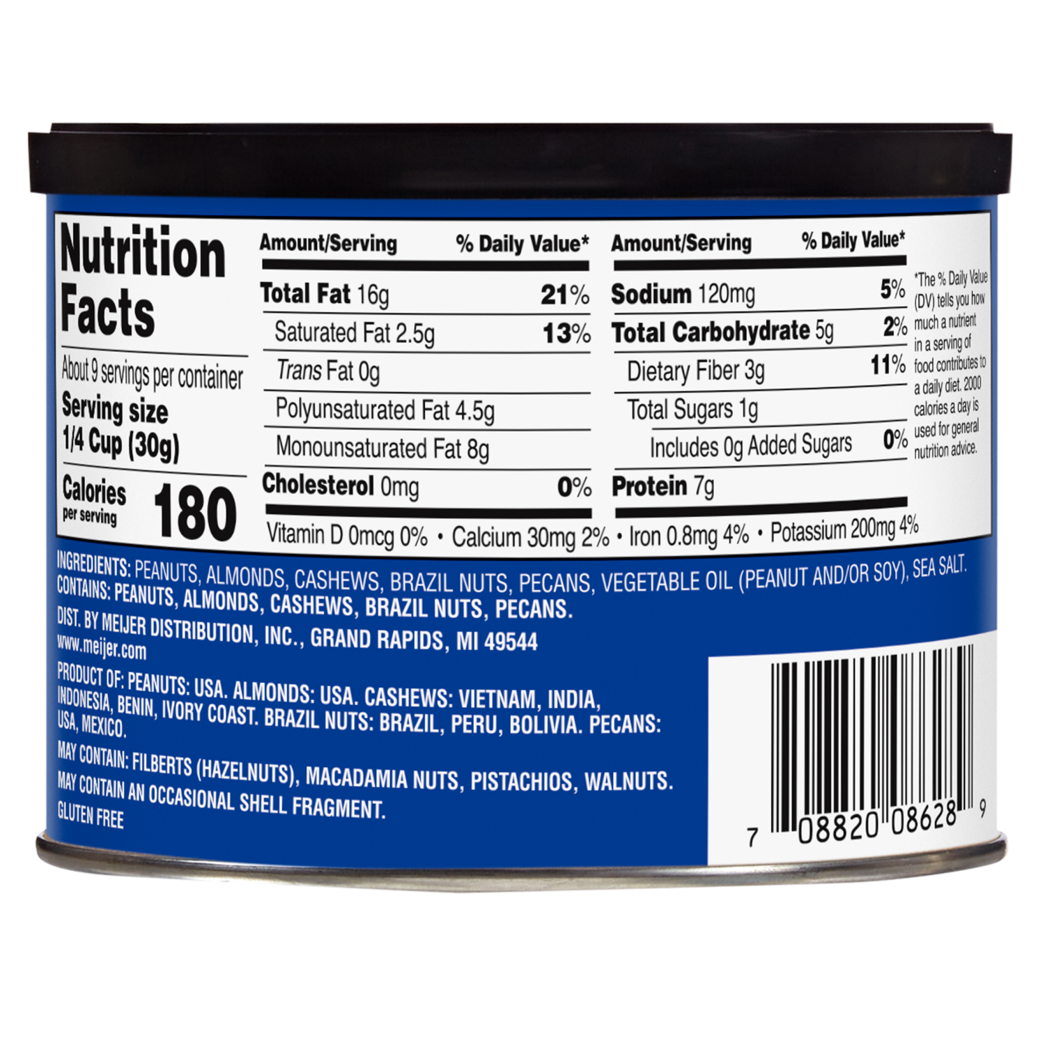 slide 2 of 2, Meijer Salted Mixed Nuts, 10 oz