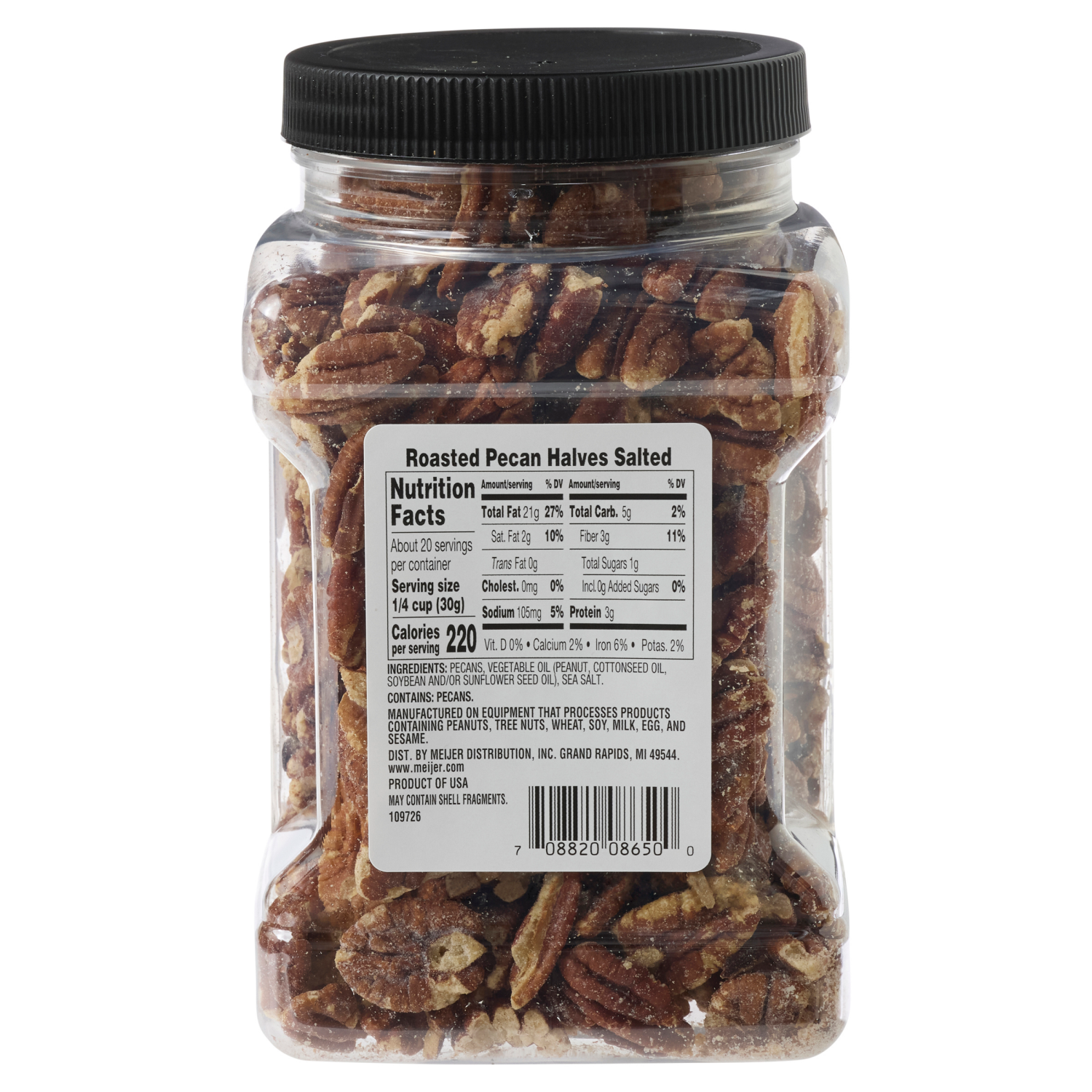 slide 3 of 3, Meijer Salted Roasted Pecans - 21 oz, 21 oz