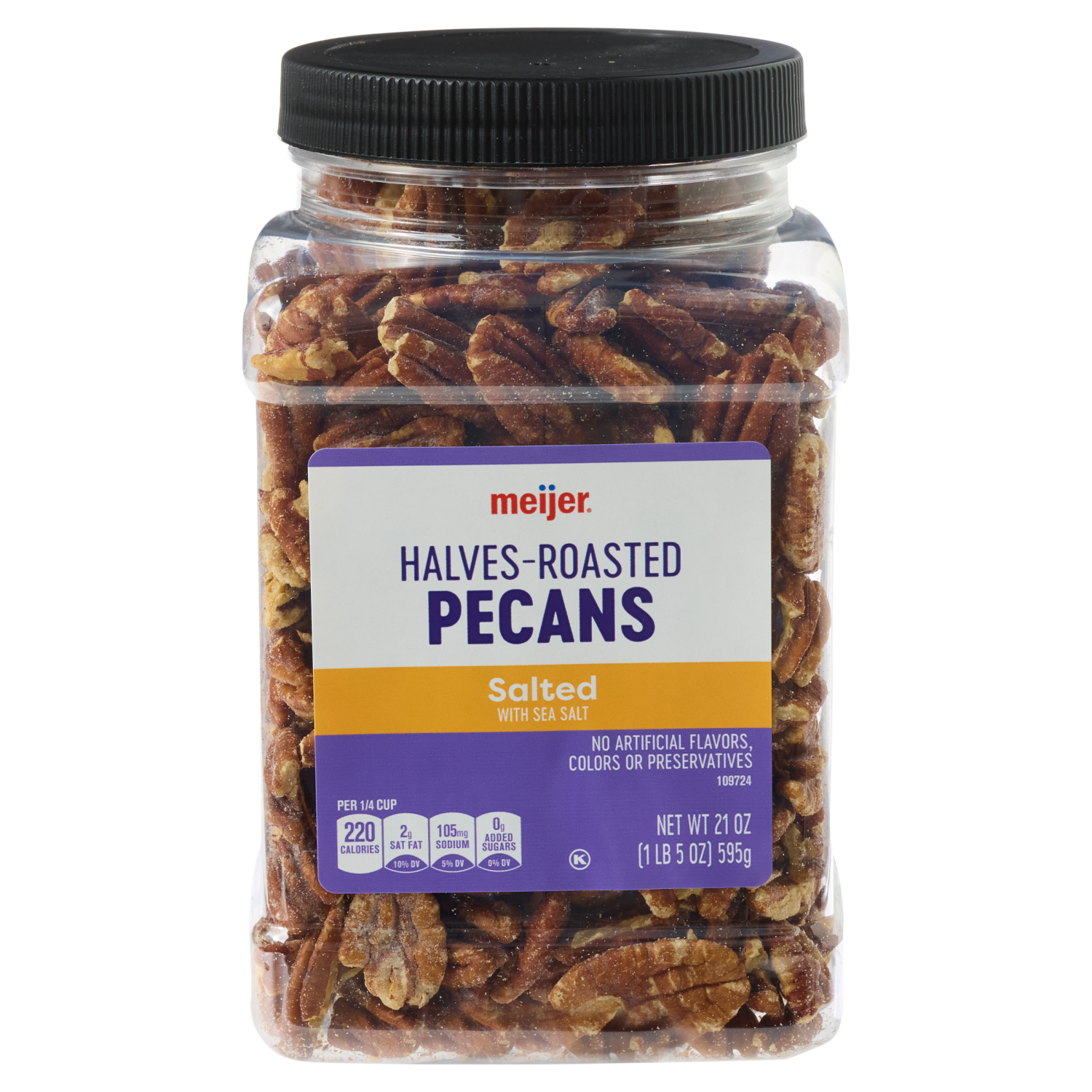 slide 1 of 3, Meijer Salted Roasted Pecans - 21 oz, 21 oz