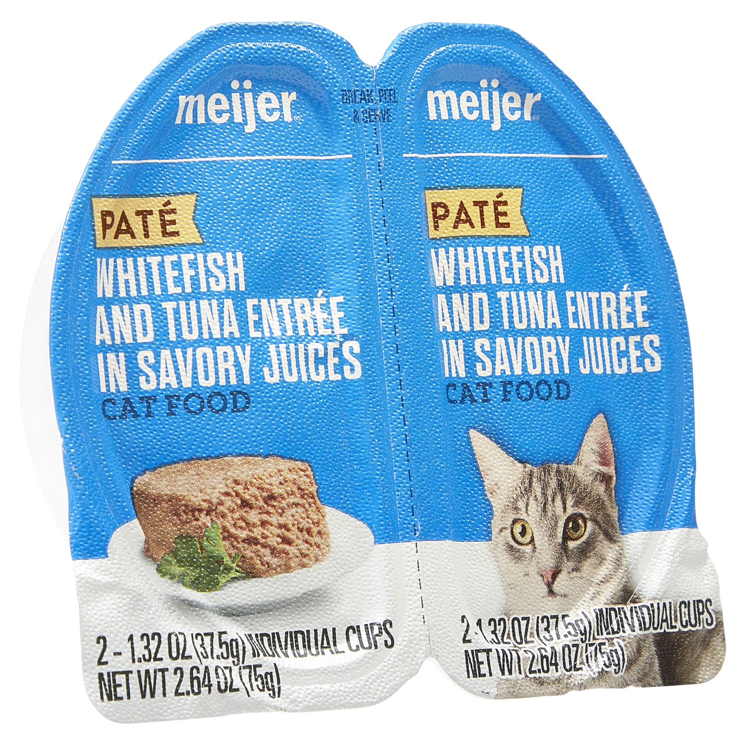 slide 4 of 5, Meijer Whitefish and Tuna Entrée Cat Food, 2.64 oz