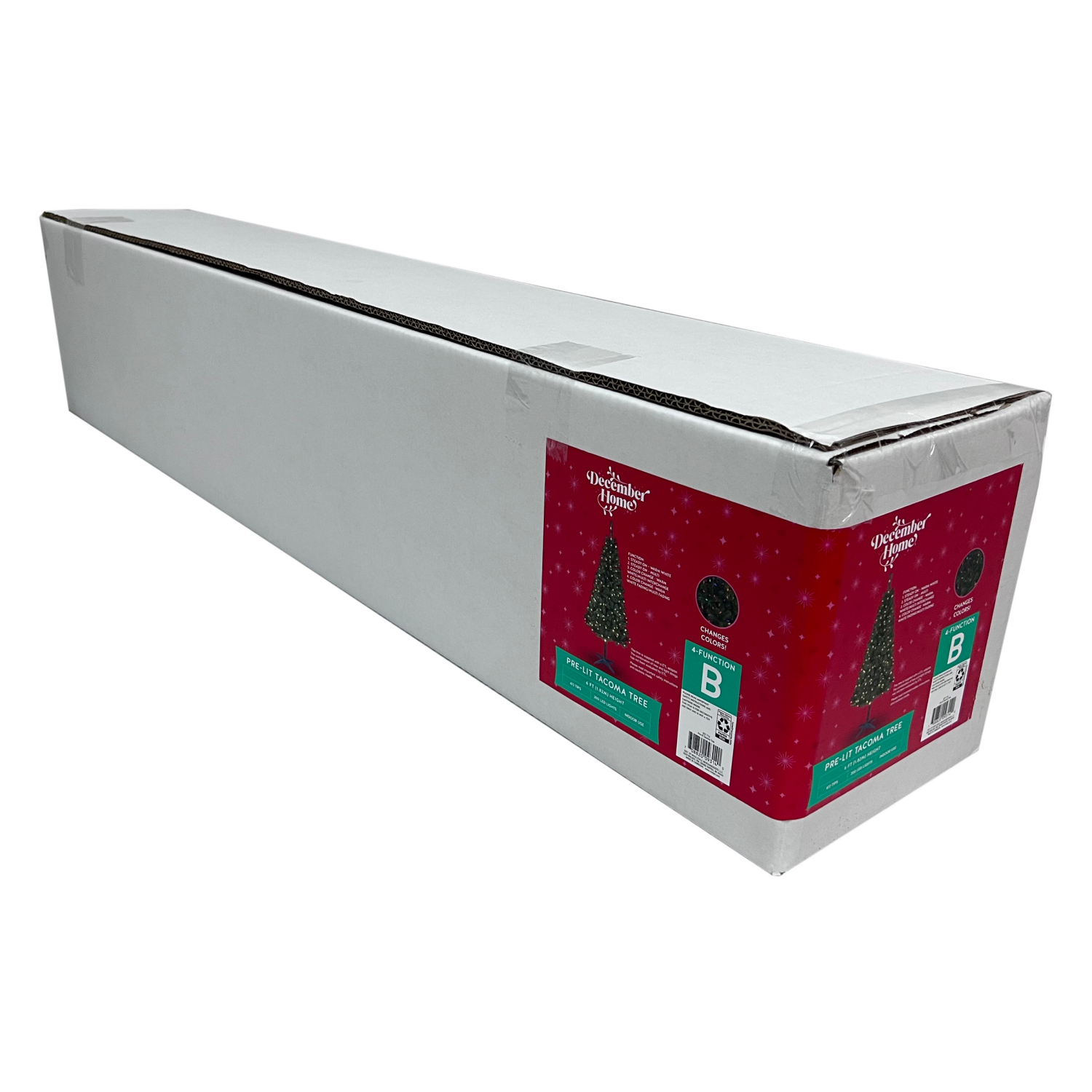 slide 5 of 5, December Home Lifelike Tree Prelit Tacoma, Dual, 6 Ft, 6 ft