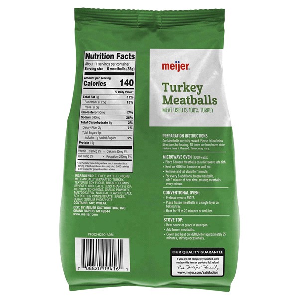 slide 7 of 13, Meijer Flame Broiled Turkey Meatballs, 32 oz, 32 oz