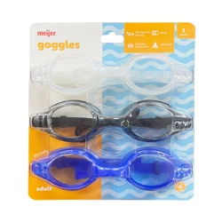 Meijer Adult Goggles 3pk