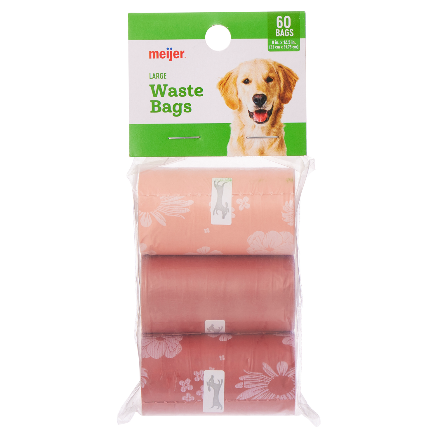slide 1 of 2, Meijer Blush Ombre Poop Bags, 60 ct, 3 ct