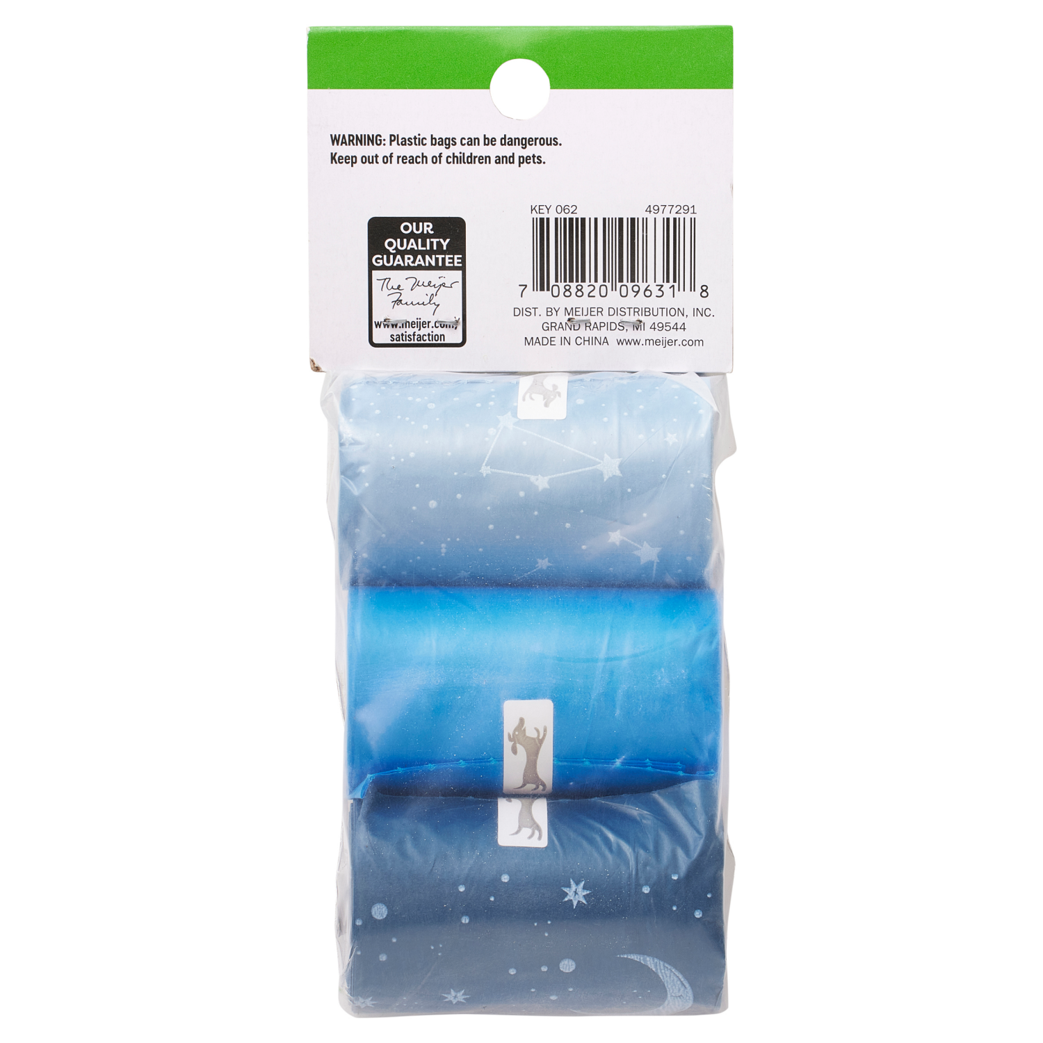 slide 2 of 2, Meijer Navy Ombre Poop Bags, 60 ct, 3 ct