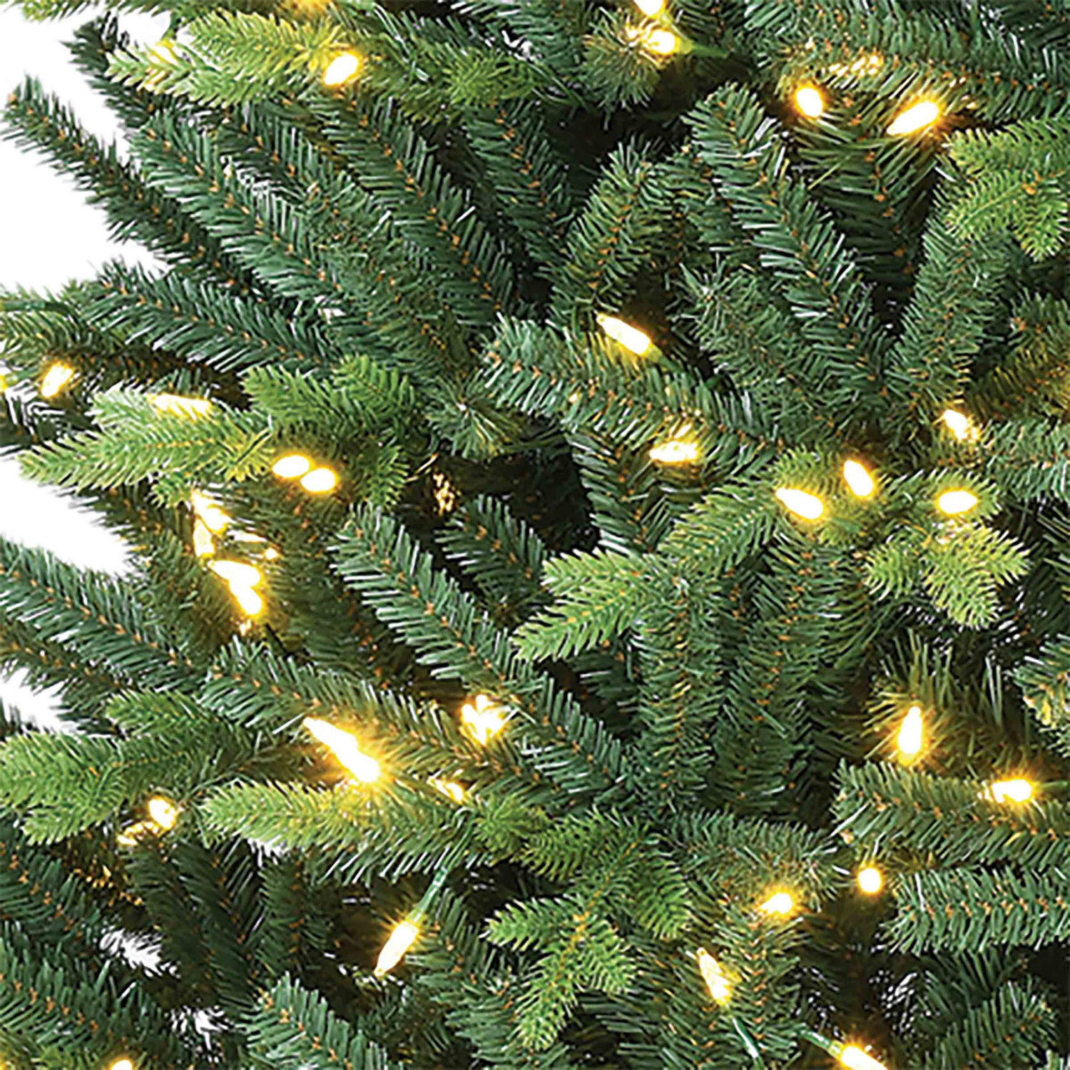 slide 4 of 5, December Home Lifelike PVC/PE Mixed Tree, Dual, 7.5 Ft, 7.5 ft