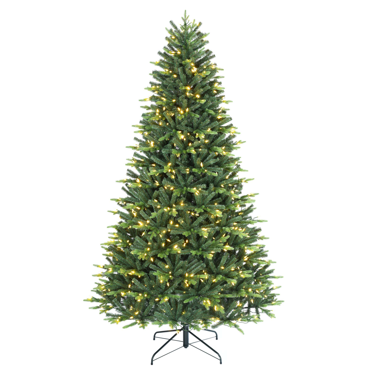 slide 1 of 5, December Home Lifelike PVC/PE Mixed Tree, Dual, 7.5 Ft, 7.5 ft