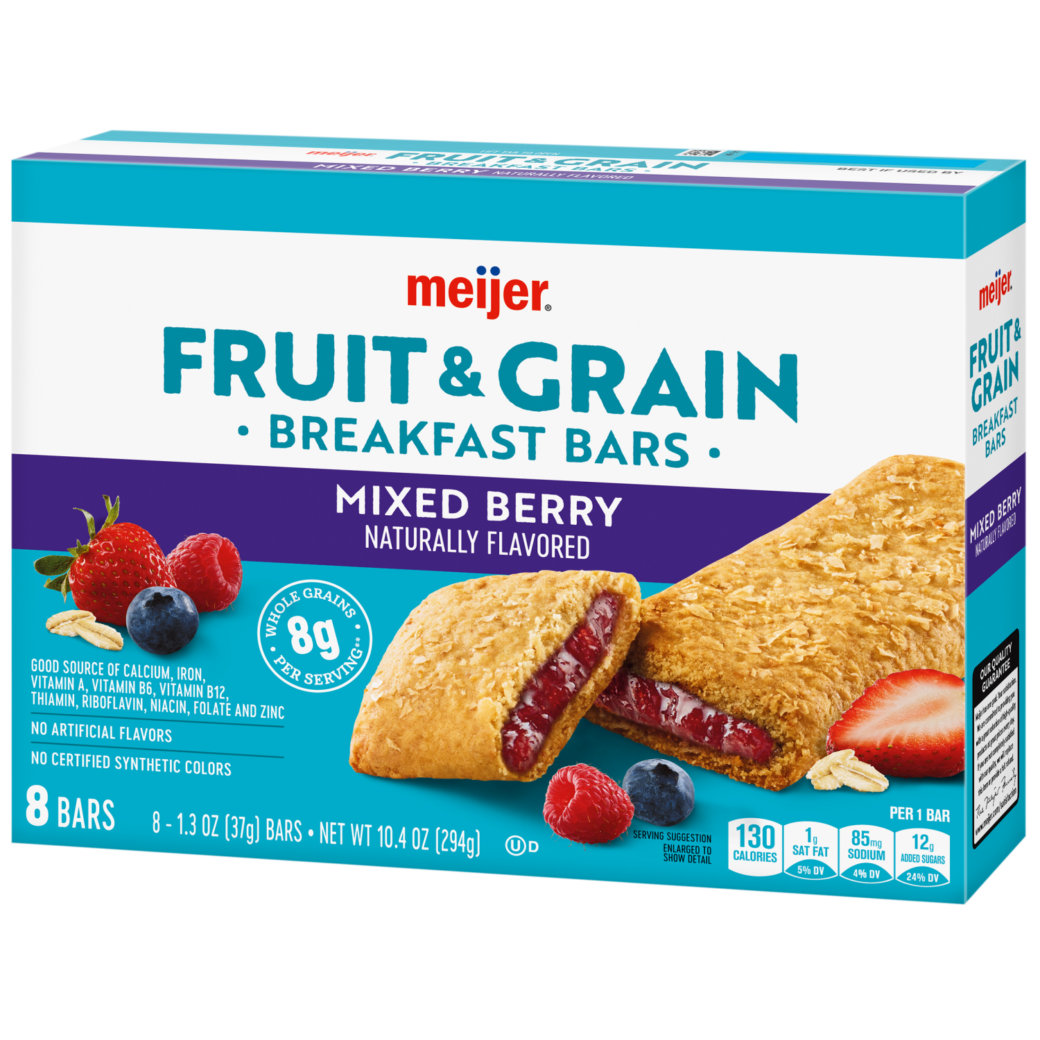 slide 7 of 8, Meijer Mixed Berry Fruit Grain Bar 8ct, 8 ct