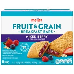 Meijer Fruit And Grain Mixed Berry Breakfast Bars, 8 Ct
