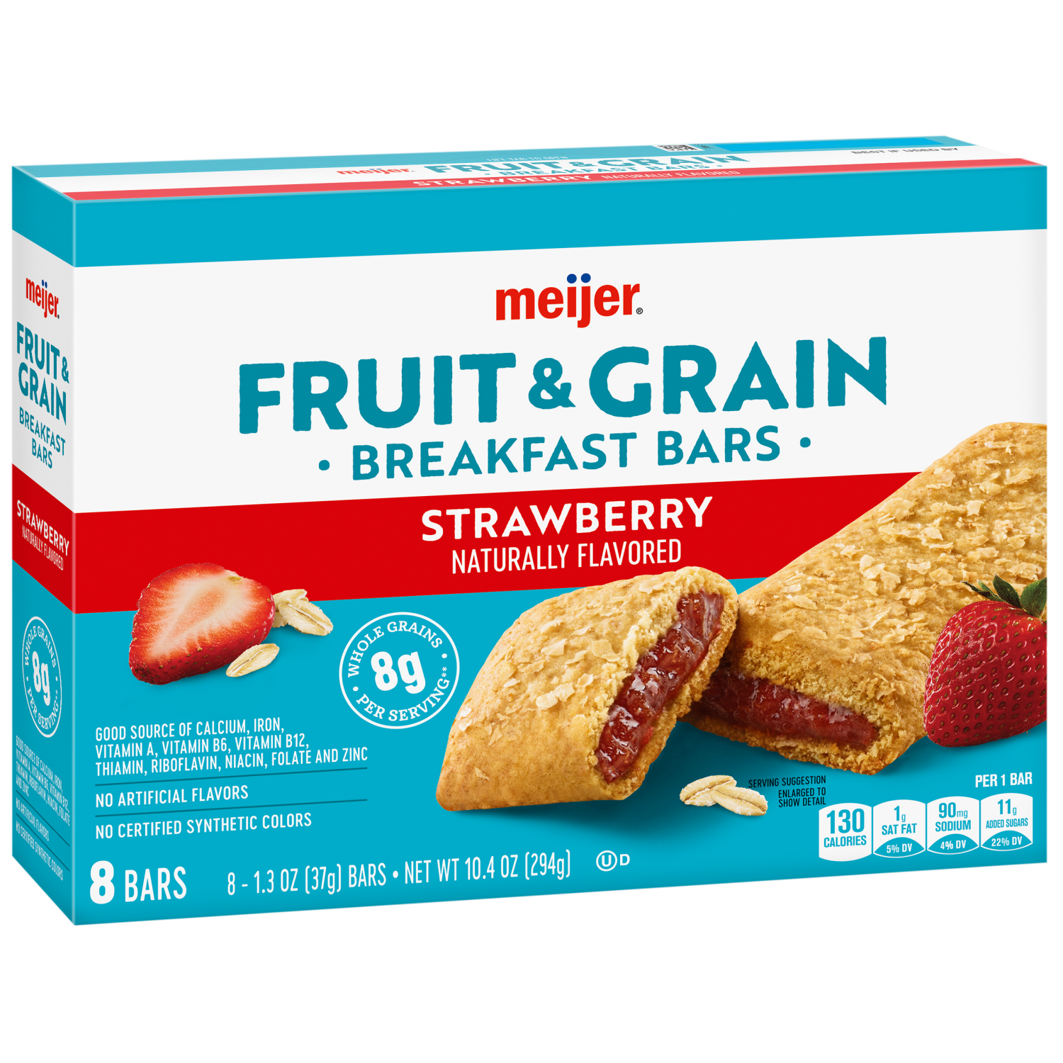 slide 6 of 8, Meijer Fruit n Grain Bar Strawberry 8ct 1.3oz, 8 ct, 1.3 oz