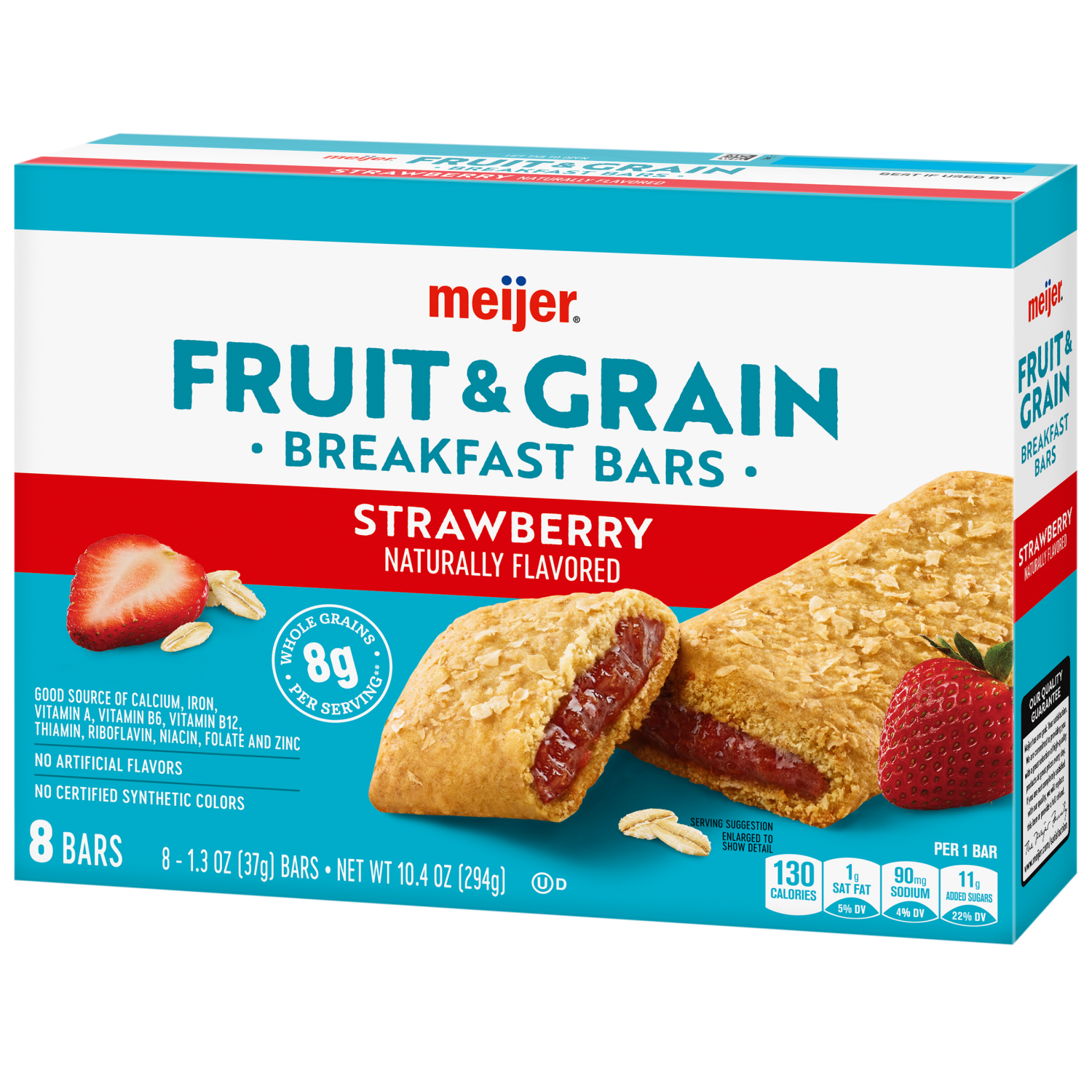 slide 7 of 8, Meijer Fruit n Grain Bar Strawberry 8ct 1.3oz, 8 ct, 1.3 oz