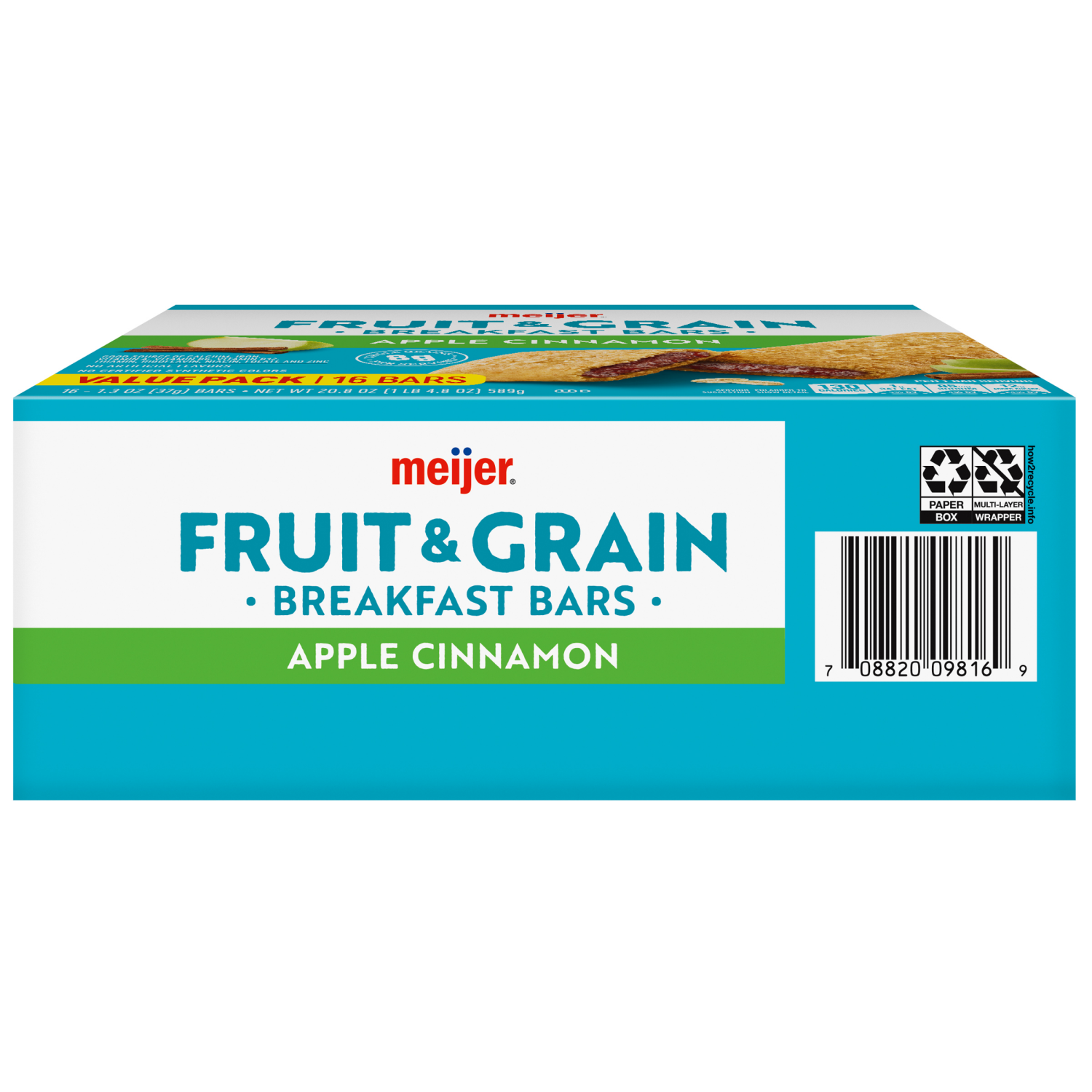 slide 3 of 8, Meijer Fruit and Grain Apple Cinnamon Bars, 16 ct, 16 ct