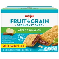 Meijer Fruit and Grain Apple Cinnamon Bars, 16 ct