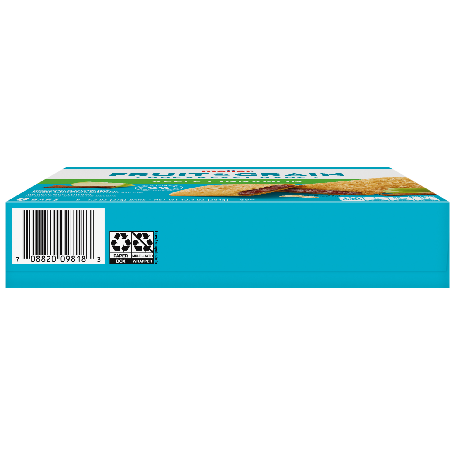slide 3 of 8, Meijer Fruit And Grain Apple Cinnamon Breakfast Bars, 8 Ct, 8 ct