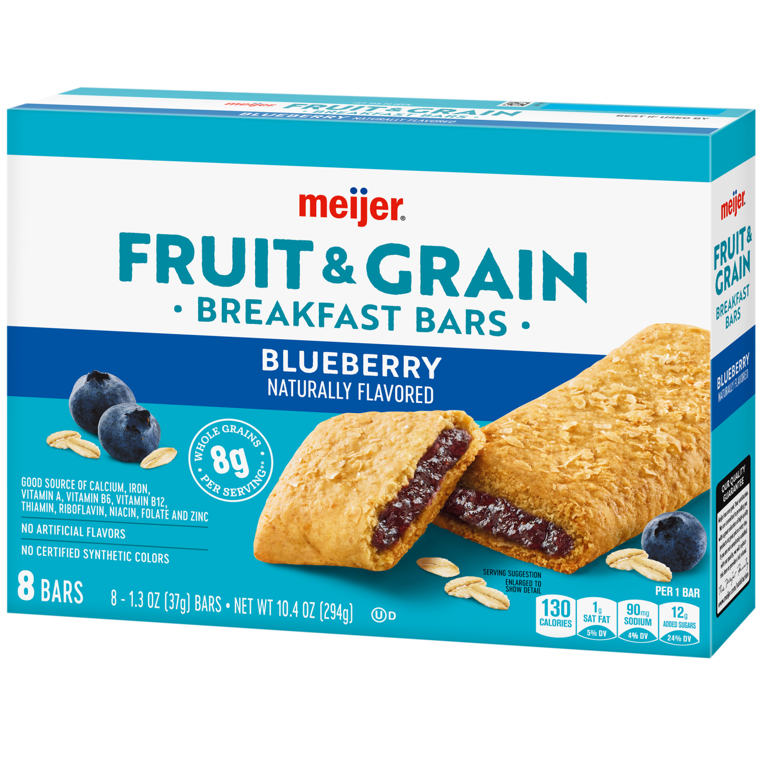 slide 7 of 8, Meijer Fruit & Grain Bar Blueberry 8ct. 1.3 oz, 8 ct, 1.3 oz