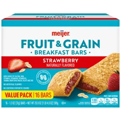 Meijer Fruit and Grain Bar Strawberry 16ct 1.3oz.