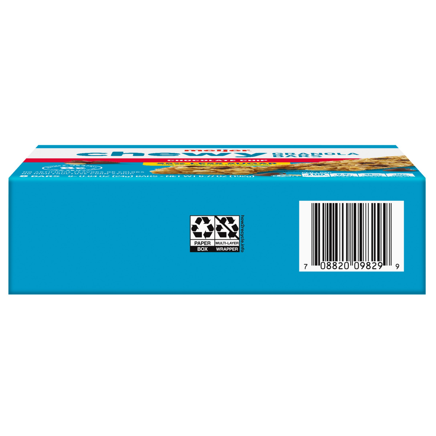 slide 3 of 8, Meijer Reduced Sugar Chocolate Chip Chewy Granola Bars, 8ct, 8 ct