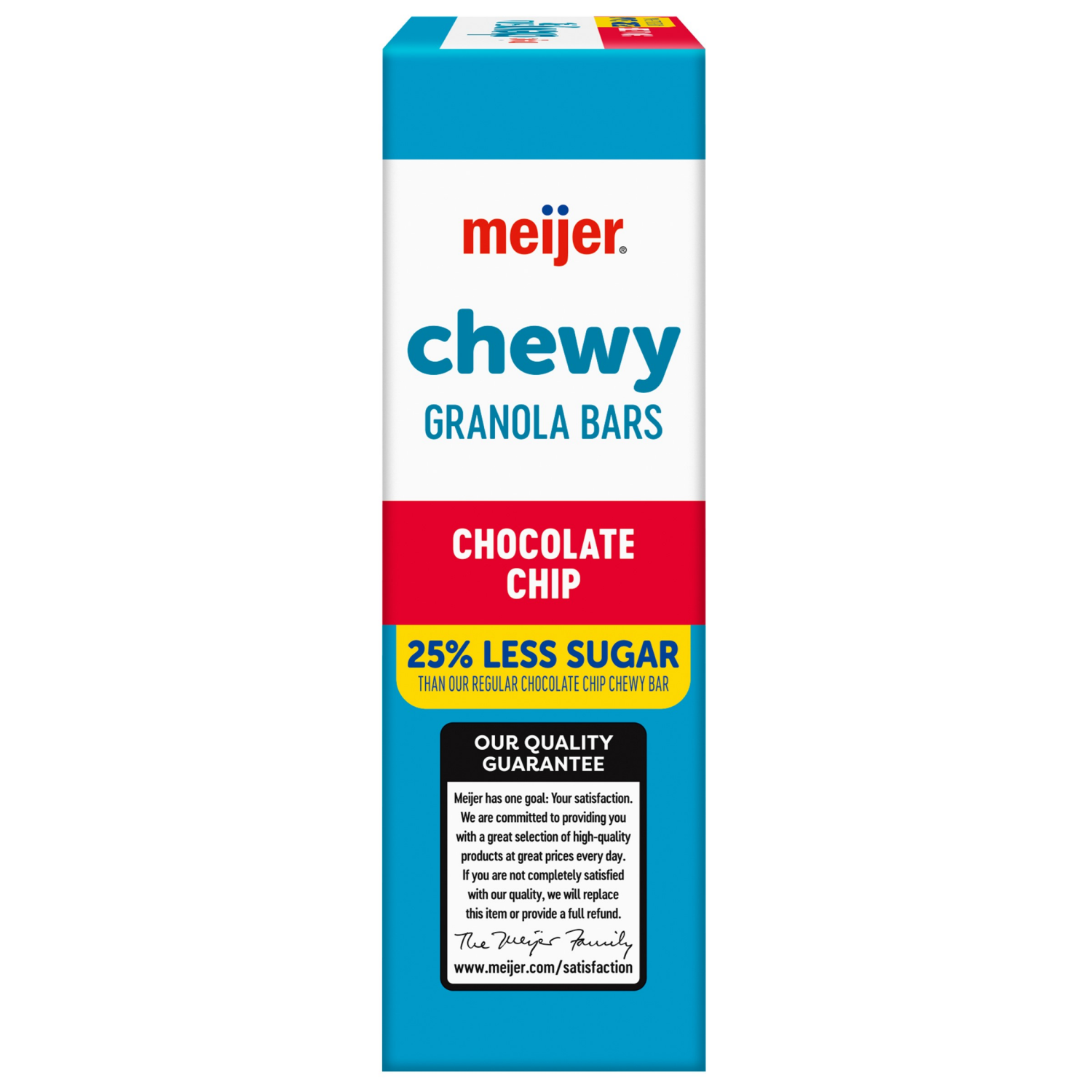slide 4 of 8, Meijer Reduced Sugar Chocolate Chip Chewy Granola Bars, 8ct, 8 ct