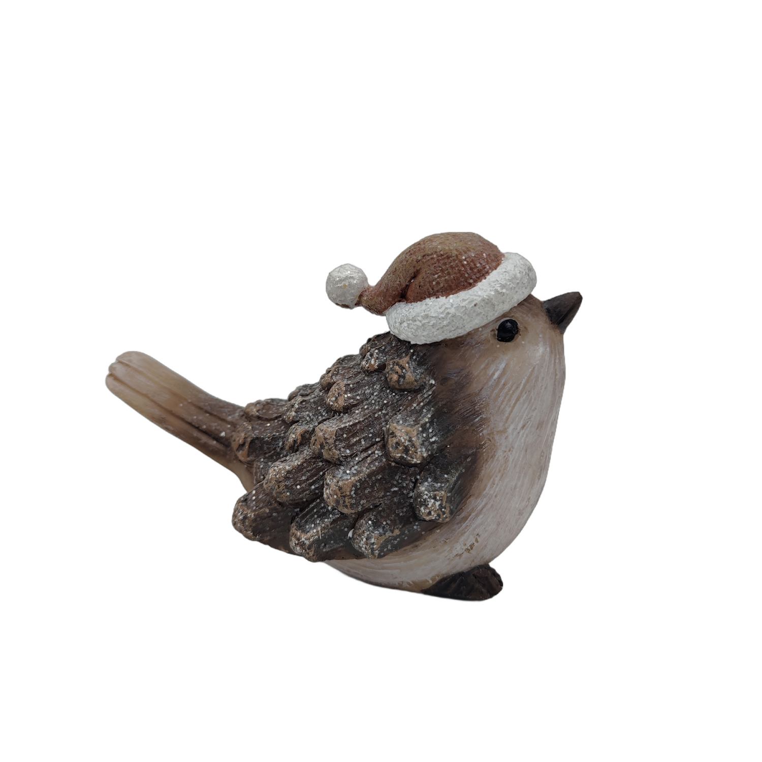 slide 2 of 2, December Home Brown Cardinal W/ Hat Decor 4 Inch, 4.92 in