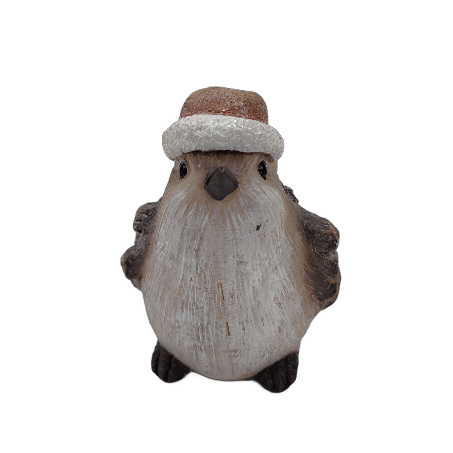 slide 1 of 2, December Home Brown Cardinal W/ Hat Decor 4 Inch, 4.92 in
