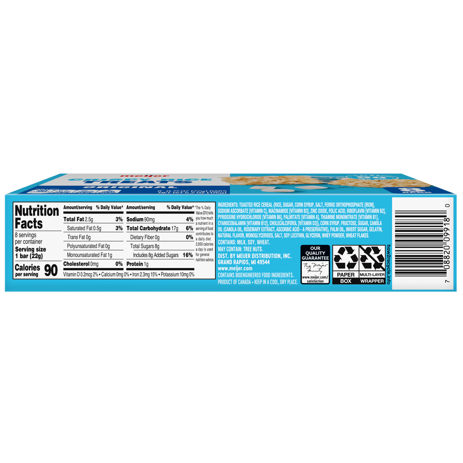 slide 5 of 8, Meijer Rice Crispy Treat 8ct, 8 ct