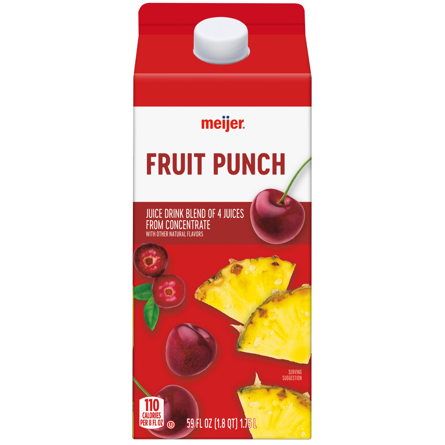 slide 1 of 2, Meijer Fruit Punch Rfrg - 59 oz, 59 oz